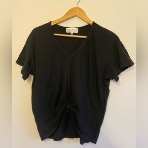 Wild Fox Tie Front T-Shirt Size Medium